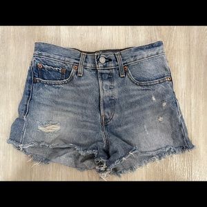 Levi’s high-rise denim shorts